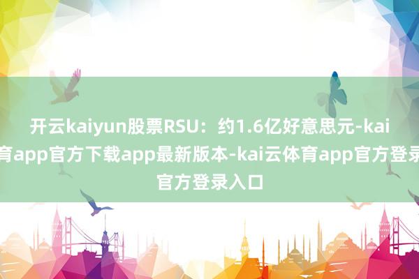 开云kaiyun股票RSU：约1.6亿好意思元-kai云体育app官方下载app最新版本-kai云体育app官方登录入口