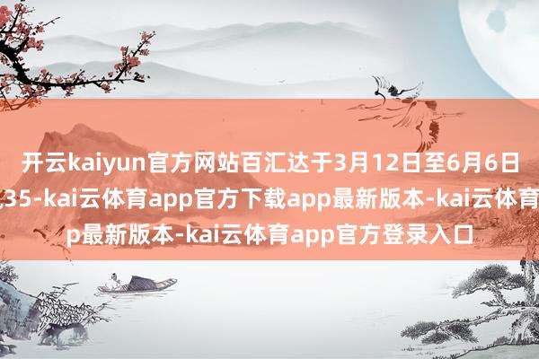 开云kaiyun官方网站百汇达于3月12日至6月6日通过巨额往还减执35-kai云体育app官方下载app最新版本-kai云体育app官方登录入口