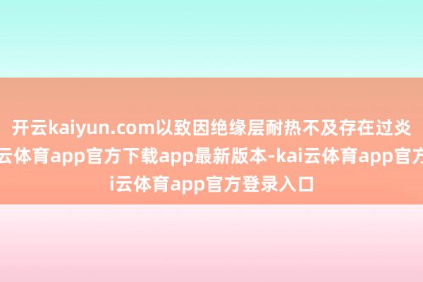 开云kaiyun.com以致因绝缘层耐热不及存在过炎风险-kai云体育app官方下载app最新版本-kai云体育app官方登录入口